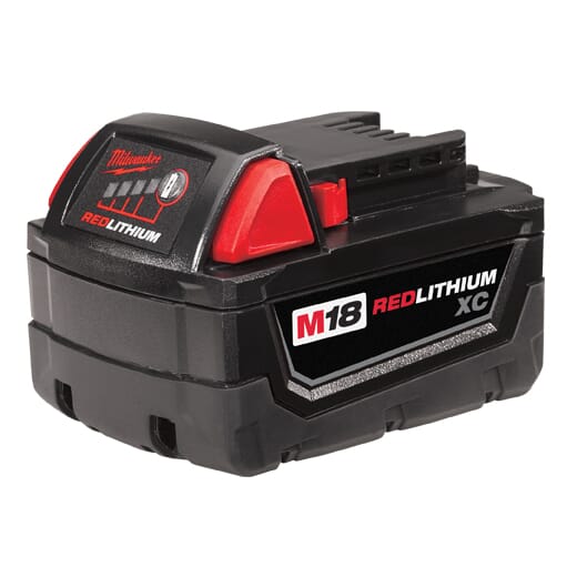 Milwaukee® M18™ 48-11-1822 Rechargeable Cordless Battery Pack, 3 Ah Lithium-Ion Battery, 18 VDC Charge, For Use With M18™ Cordless Power Tool